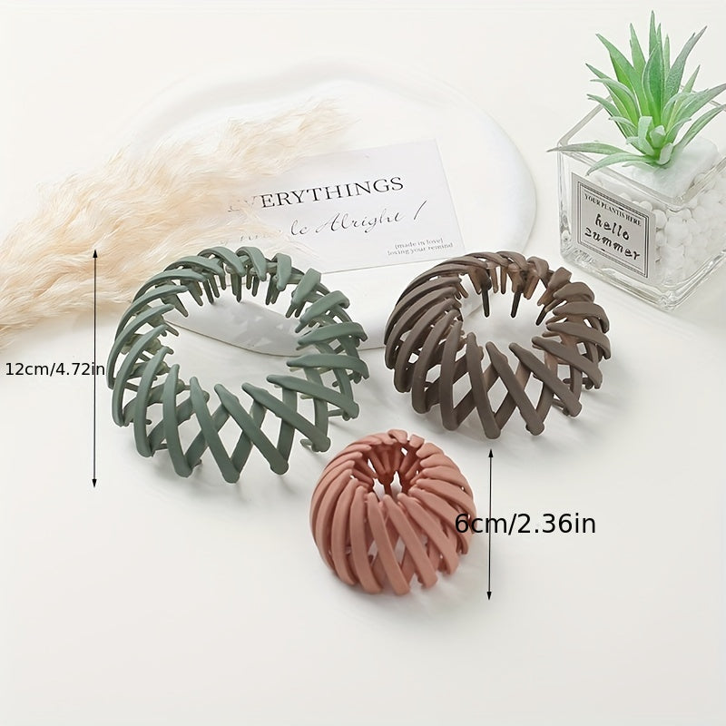 Plain Hair Clips Ponytail Buckle Daily Hair Accessories For Girls