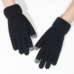 Winter Knitted Touch Screen Full Finger Gloves for Running and Driving