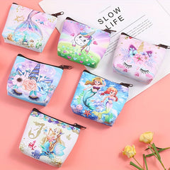 Mermaid Coin Purse for Girls, Small Zipper Storage Bag