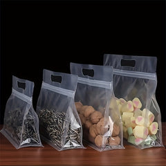 5pcs Leakproof Food Storage Bag Transparent Organizer for Kitchen and Travel