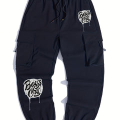 Men s Casual Boys Don t Cry Print Cargo Pants