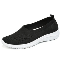 Women's Mesh Breathable Slip On Canvas Sneakers Low Top Shoes
