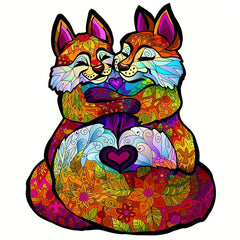 3D Fox Love Wooden Puzzle Model 4mm Thickness