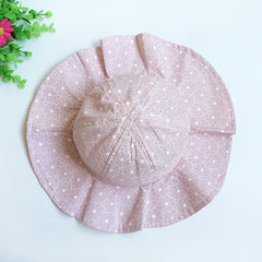 Baby Polka Dot And Flowers Graphic Cotton Bucket Hat Sun Protection