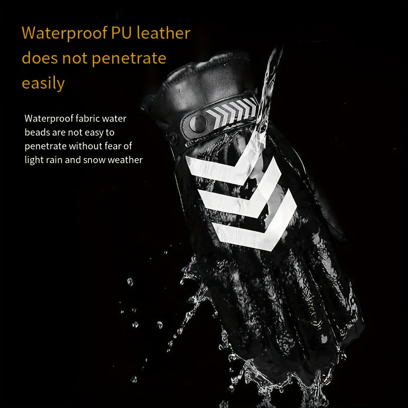 Warm Touch Screen Reflective Riding Gloves Waterproof Windproof