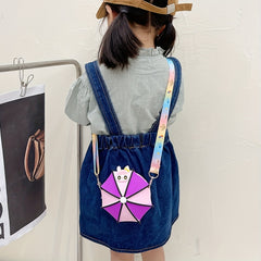 Umbrella Shape Silicone Shoulder Bag Children's Coin Purse Mini Crossbody Bag