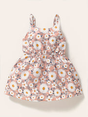 Baby Girls Floral Sleeveless Cami Dress for Summer