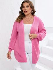 Long Sleeve Knit Sweater Cardigan Women's Plus Stretch