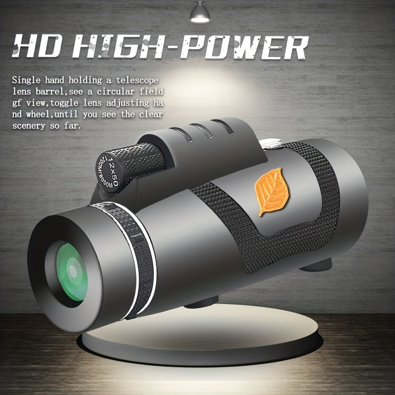 Compact HD Monocular Telescope Clear View For Wildlife Watching Hiking Camping