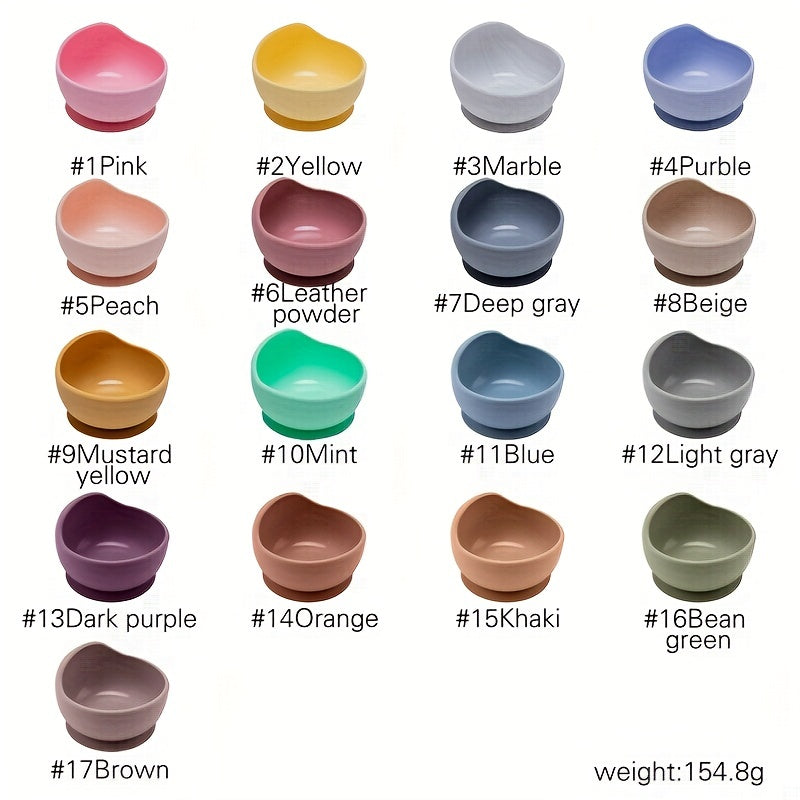 Baby Silicone Feeding Bowl for 1 Year Old