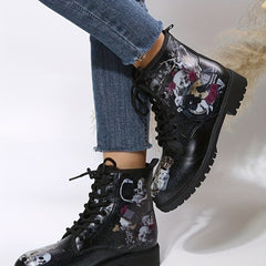 Women's Round Toe Platform Ankle Boots