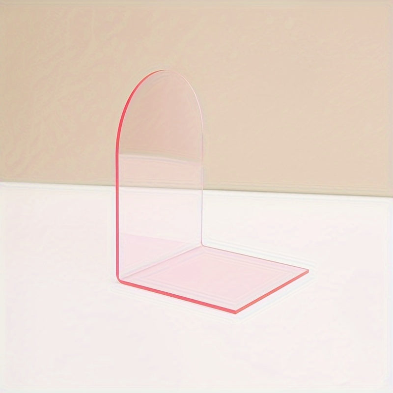 Colorful Acrylic L-Shaped Book Stopper for Office Book Storage