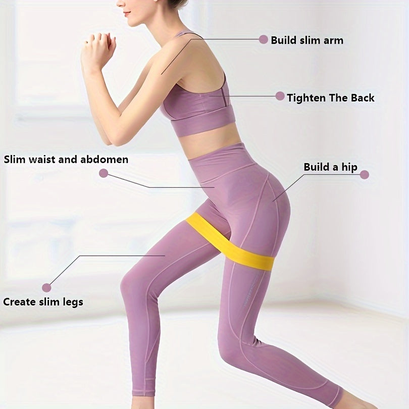 Portable Yoga Resistance Bands Fitness Stretching Rope For Hip Lifting