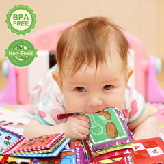 8pcs Baby Cloth Books Soft Touch Sensory Activity Book Animals Plants Musical