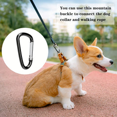 10pcs Aluminum Carabiner Keychain D-Ring Spring Snap Hook for Outdoor Camping