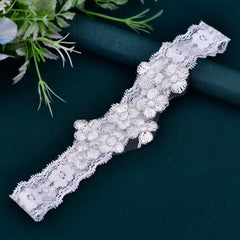 Floral Lace Garter Belt Floral Decor Mesh Elastic Leg Ring Belt