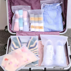 7 Pcs Translucent Storage Pouch Bags for Travel