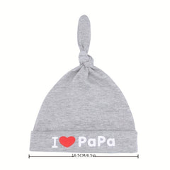 Kids' Heart Embroidered Beanie Hat, Brimless Design