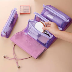 Foldable Toiletry Travel Bag with Detachable Compartments