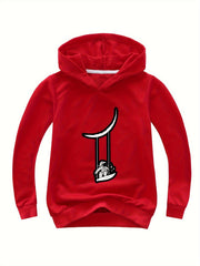 Astronaut Pattern V Neck Long Sleeve Sweatshirt For Girls Kids