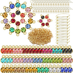 200pcs Birthstone Charm Beads Set for DIY Jewelry Making