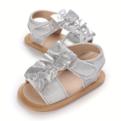 Girls Baby Ruffled Open Toe Sandals Breathable Soft Lightweight Sandals