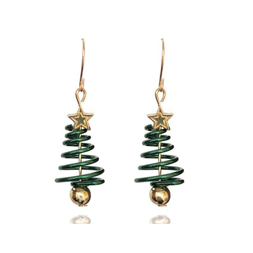 Christmas Tree Earrings Pendant Girls Gift
