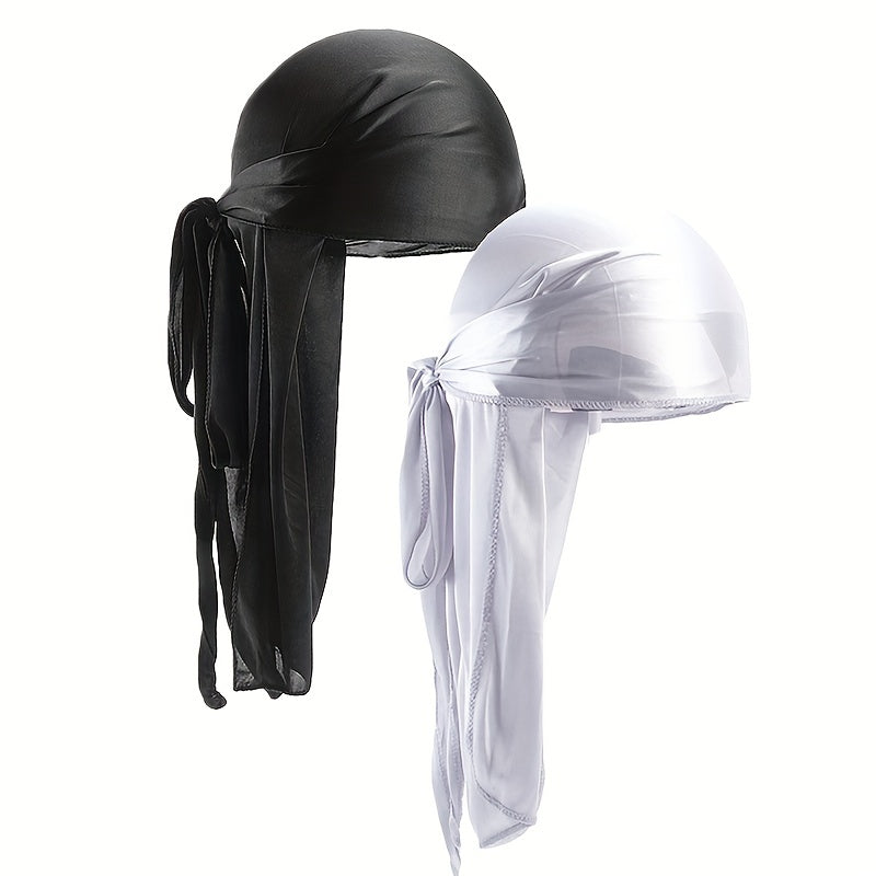 Faux Silk Ribbon Pirate Hat & Headcloth Set - 2 Pieces