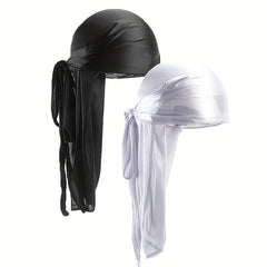 Faux Silk Ribbon Pirate Hat & Headcloth Set - 2 Pieces