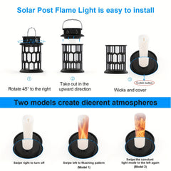 Solar Lanterns Outdoor Hanging Dancing Flame Torch Lights