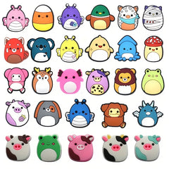 30pcs Animal Shoe Charms for Clogs Jigs Slides Sandals PVC Shoe Decorations