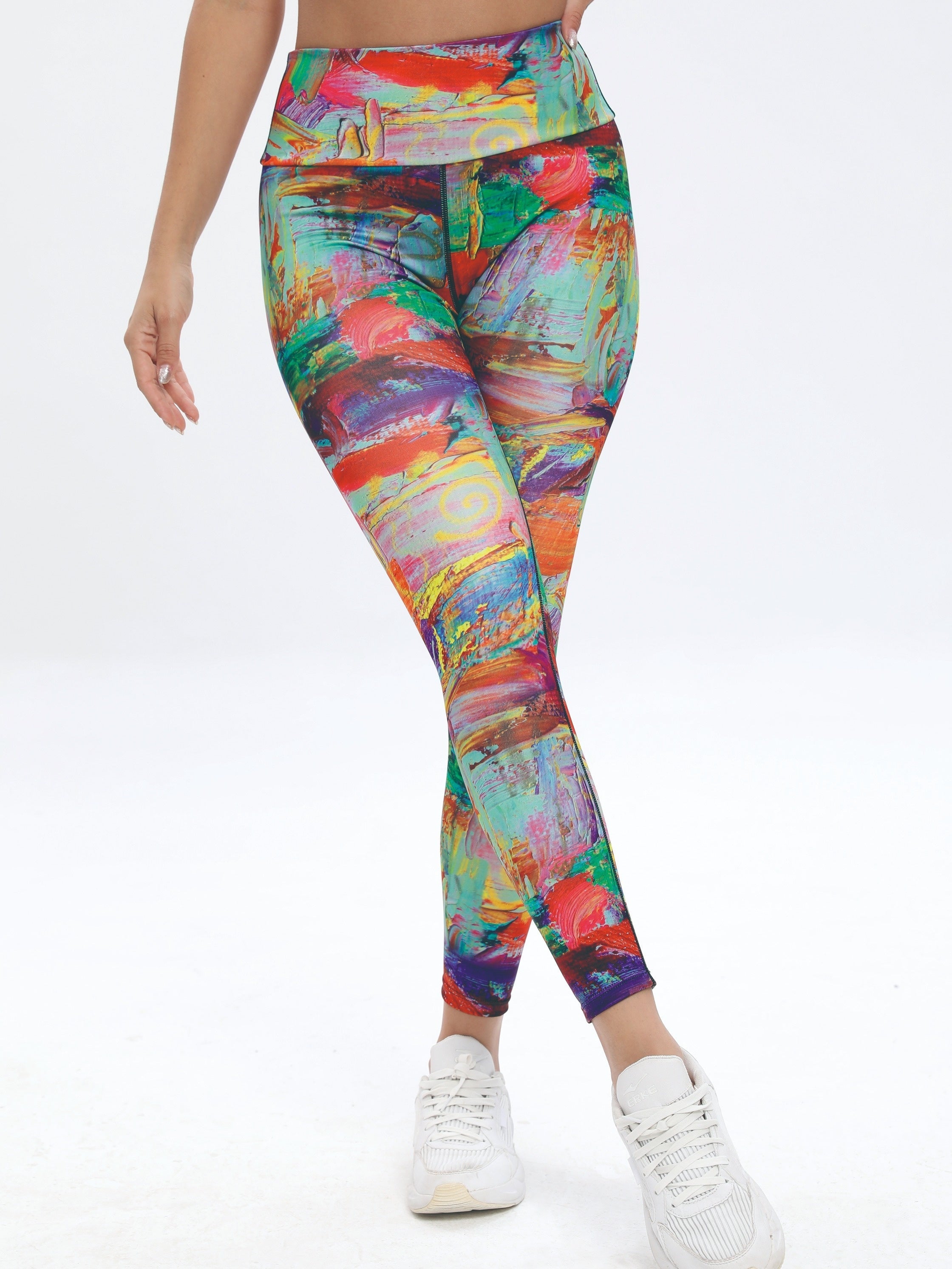 Print Casual Yoga Pants High Waist Stretchy Slimming Yoga Leggings