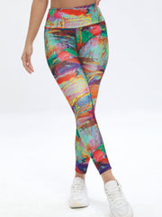 Print Casual Yoga Pants High Waist Stretchy Slimming Yoga Leggings
