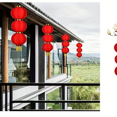 Waterproof Outdoor Red Lantern Year Hanging Decoration