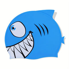 Silicone Fish Swimming Cap Cartoon Waterproof Swim Cap