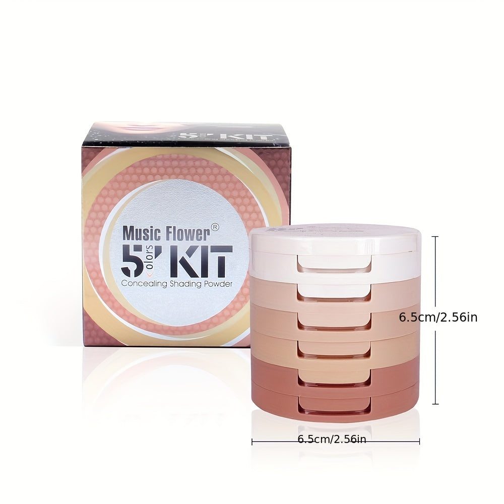 5-in-1 Makeup Powder: Concealer Contour Bronzer Control Setting Powder