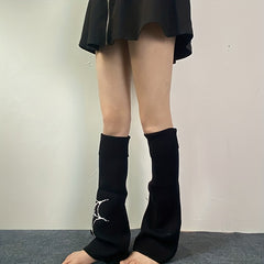 Spider Web Print Leg Warmers Dark Gothic Knee High Socks Women's Stockings