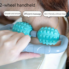 2 Wheels Yoga Roller Fitness Massage Ring for Muscle Relaxation