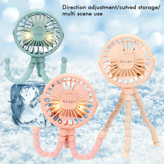 Portable Fan Three Speed Wind Desktop Handheld Standable Fan