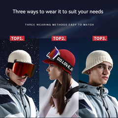 Knitted Skiing Hat Men Women Outdoor Sports Cycling Ear Protector Warm