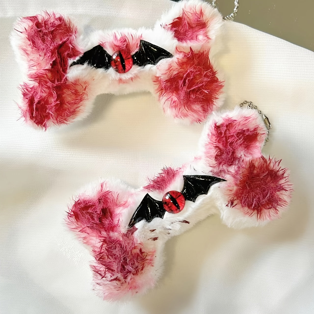 Demon Small Wing Bone Key Chain Plush Pendant Gift