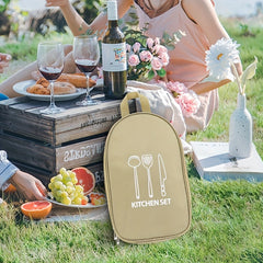 Portable Outdoor Kitchenware Storage Bag for Camping, Picnic, BBQ