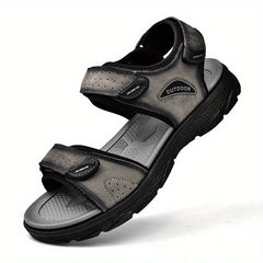 Men's Open Toe Hook And Loop Sandals Non Slip Comfortable Beach Shoes