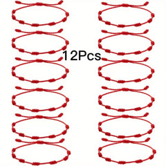 Classic Red Braided Rope Chain Bracelet Jewelry Gift Men Women Boys Girls Kids