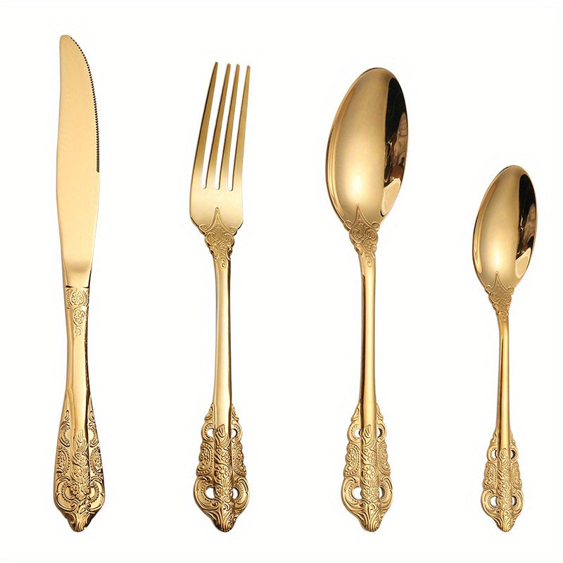 Modern Stainless Steel Cutlery Set, 24pcs
