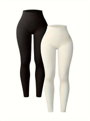 Ribbed Yoga Pants Stretch Leggings Women's Activewear