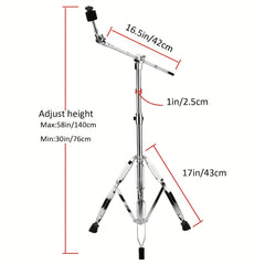 Heavy Duty Cymbal Stand Boom Straight Combo with Large Rubber Feet