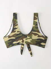 Sexy Camo Print Bikini Top Women's Beachwear Bra