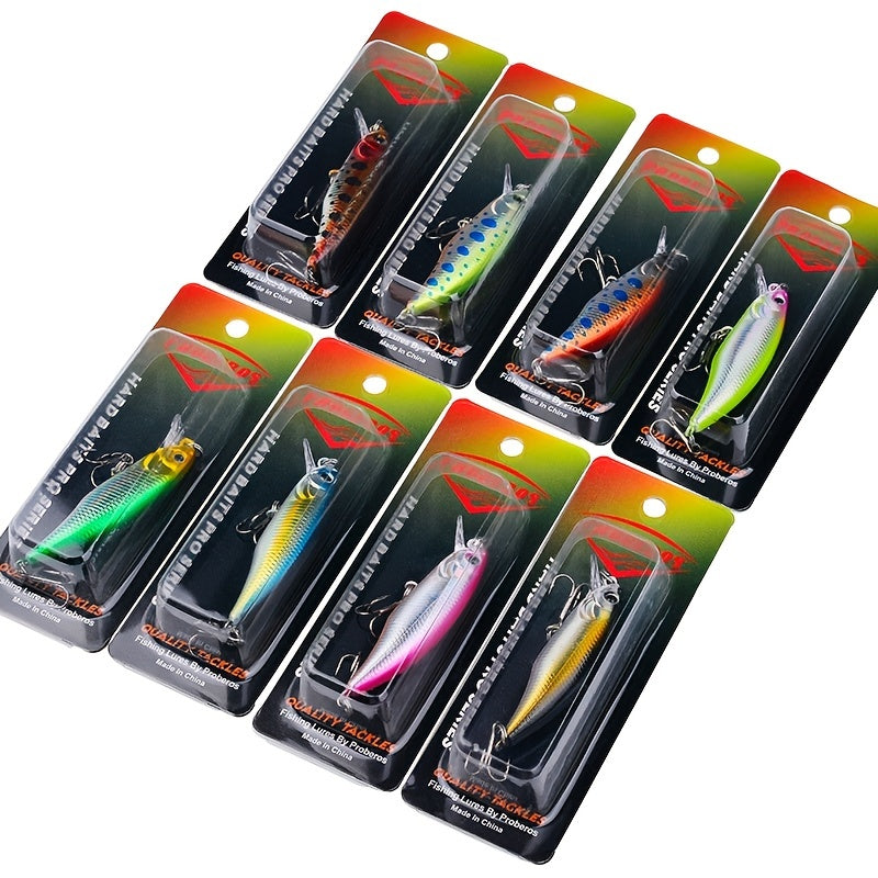 PROBEROS Sinking Minnow Lure 0.16oz 3D Eyes Fishing Tackle