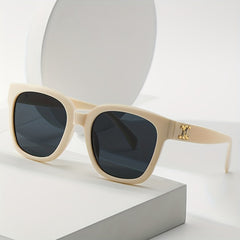 Men's Large Square Frame Vintage PC Glasses